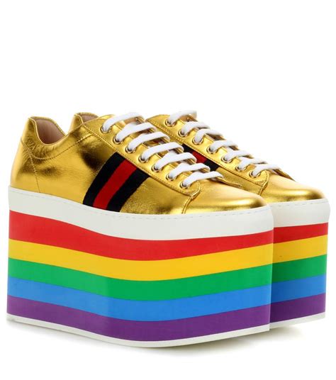 harrods gucci marmont shoes|Gucci rainbow platform sneakers.